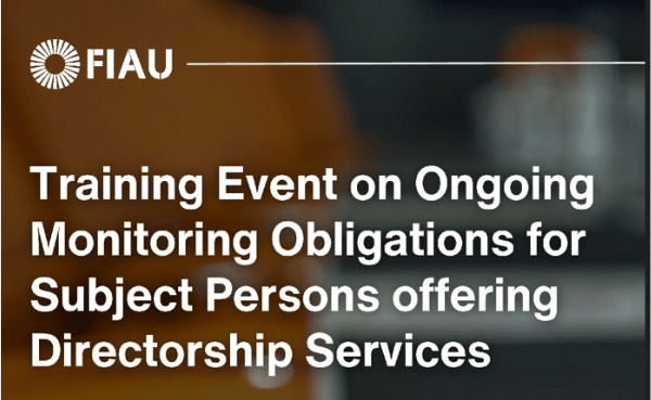 Training Session on Ongoing Monitoring Obligations for Subject Persons offering Directorship Services